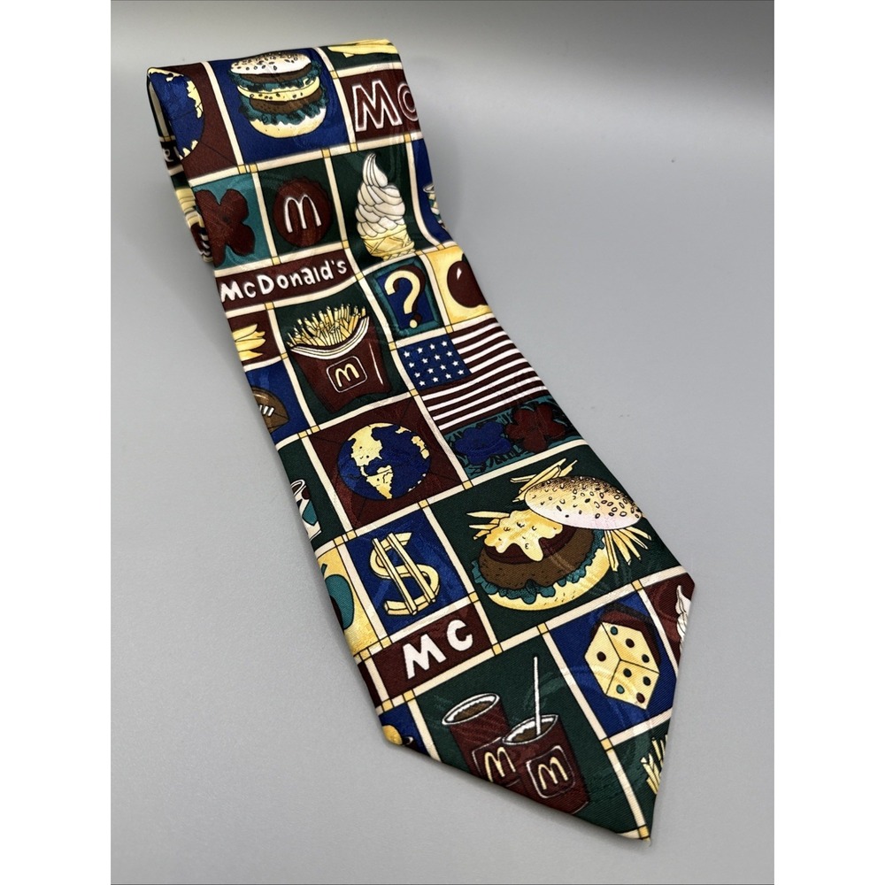 VINTAGE McDonald's Collection 1994 Necktie / Tie / Golden Arches / Burger Fries